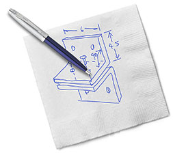 drawing on a napkin